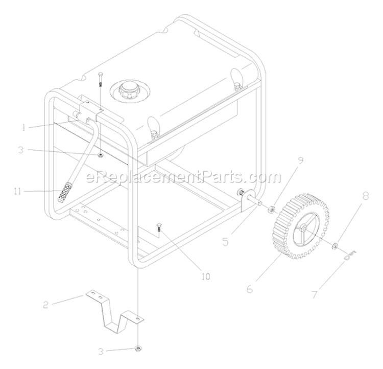 Page D Diagram and Parts List for 030208-1  Briggs and Stratton Generator